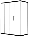 box doccia semicircolare 90x90 novellini  Box Doccia Angolare 80x100 cm 1 Anta Scorrevole in Cristallo Trasparente 6mm H190 Dorini Unix Nero Opaco