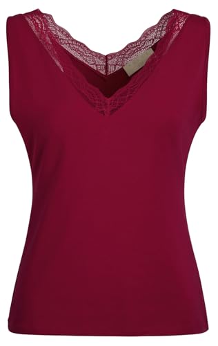 FALKE Selection Loungewear W S/l SH Modal algodón Suave Agradable para la Piel Deportiva Camisa Cami, Rosa Magenta 8046, XL para Mujer