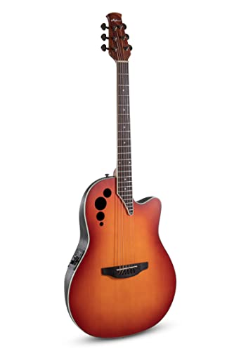 Ovation Applause AE48-1I - Guitarra acústica-eléctrica súper poco profunda - Honeyburst Satin