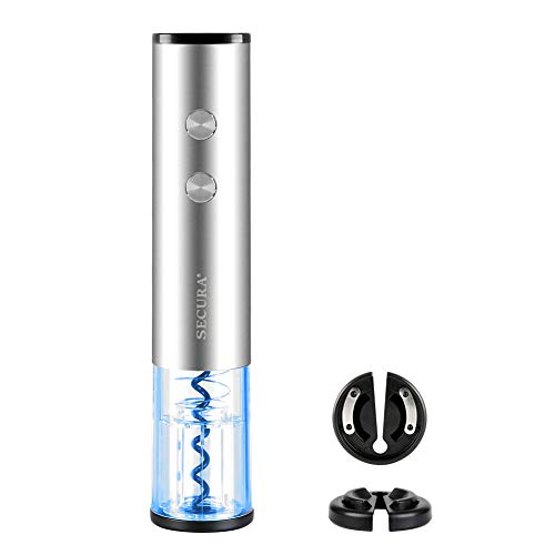 Secura Electric Wine Bottle Opener Battery Powered Wine Operner with Foil Cutter Cordless