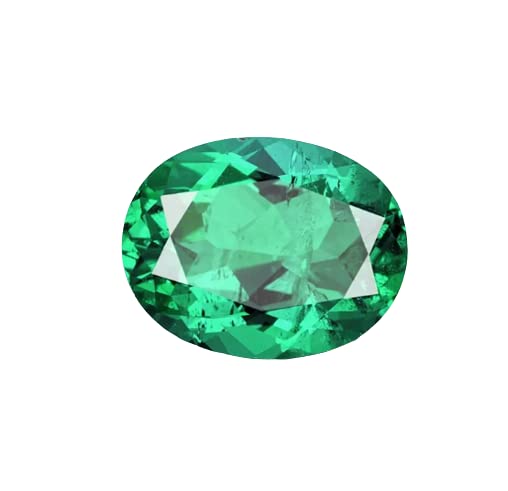Seven-HillsLuxurious Collection Emerald Stone Colombian Original Lab Certified Gemstone Green Emerald 6.25 Carat Stone Panna 6.50 Ratti Haritmani Stone For Men & Women कोलमबियन एमराल्ड पन्ना स्टोन