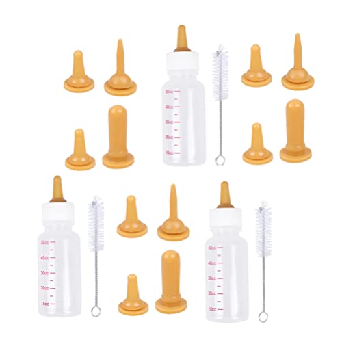 POPETPOP 3 Definir Pet Alimentando Garrafa Gotas de Gotas Alimentando Kits de Garrafa Com Mamilos de