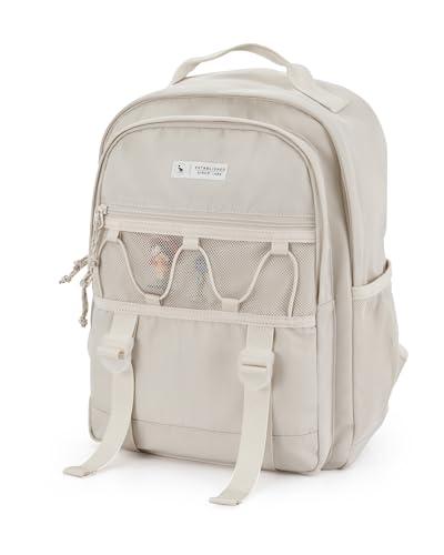 OIWAS College Backpack, 15.6 Inch Lightweight Casual Laptop Backpack for Women, Large Capacity Aesthetic Travel Backpack With Multifunction Pockets, Light blue