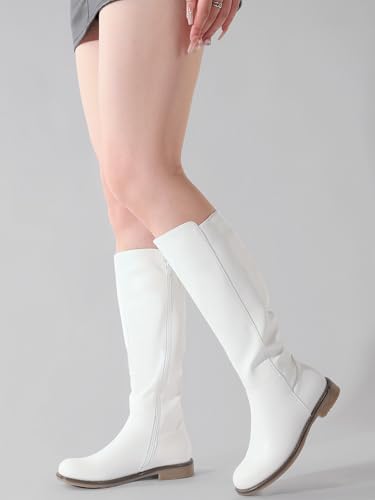 Image of Shoe'N Tale Women's Knee High Boots Round Toe Low Heel