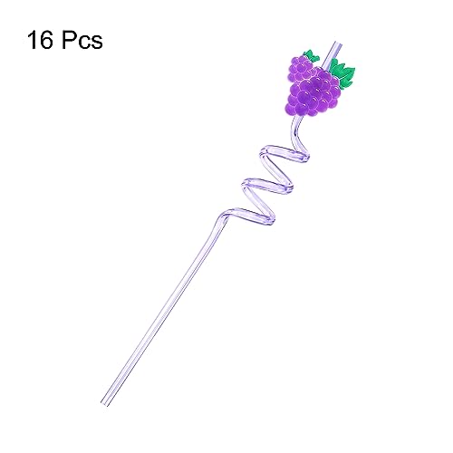 uxcell 16 pitillos creativos flexibles de plástico reutilizables miniatura 3