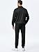 JMIERR Mens Loungewear Sets 2 Piece Outfits Long Sleeve Quarter Zipper Polo Shirt & Joggers Sweatpants with Pockets Fall Tracksuit Sweatsuits, Black, M