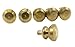 Dollhouse Set 6 Round Brass Door Knobs Builders DIY Fittings Spare Part 1:12