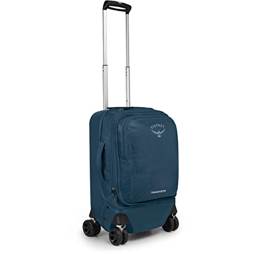 Osprey Transporter Hybrid Carry On Luggage, 4 Spinner Wheels, 22″/36L, Venturi Blue