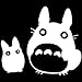 Totoro White Sticker Decal Studio Ghibli Wall Laptop Die-cut White Sticker Decal