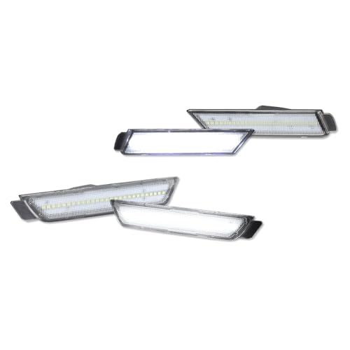 CLQWIAS Clear Lens Front + Rear Side Marker Lights Black ABS Housing Bulbs for Chevy for Camaro LS/LT/SS 2010-2015 & 1LT 2011-2012 & ZL1 2012-2015 & Z/28 2014-2015 W5W (168)-Bulb Shape Code