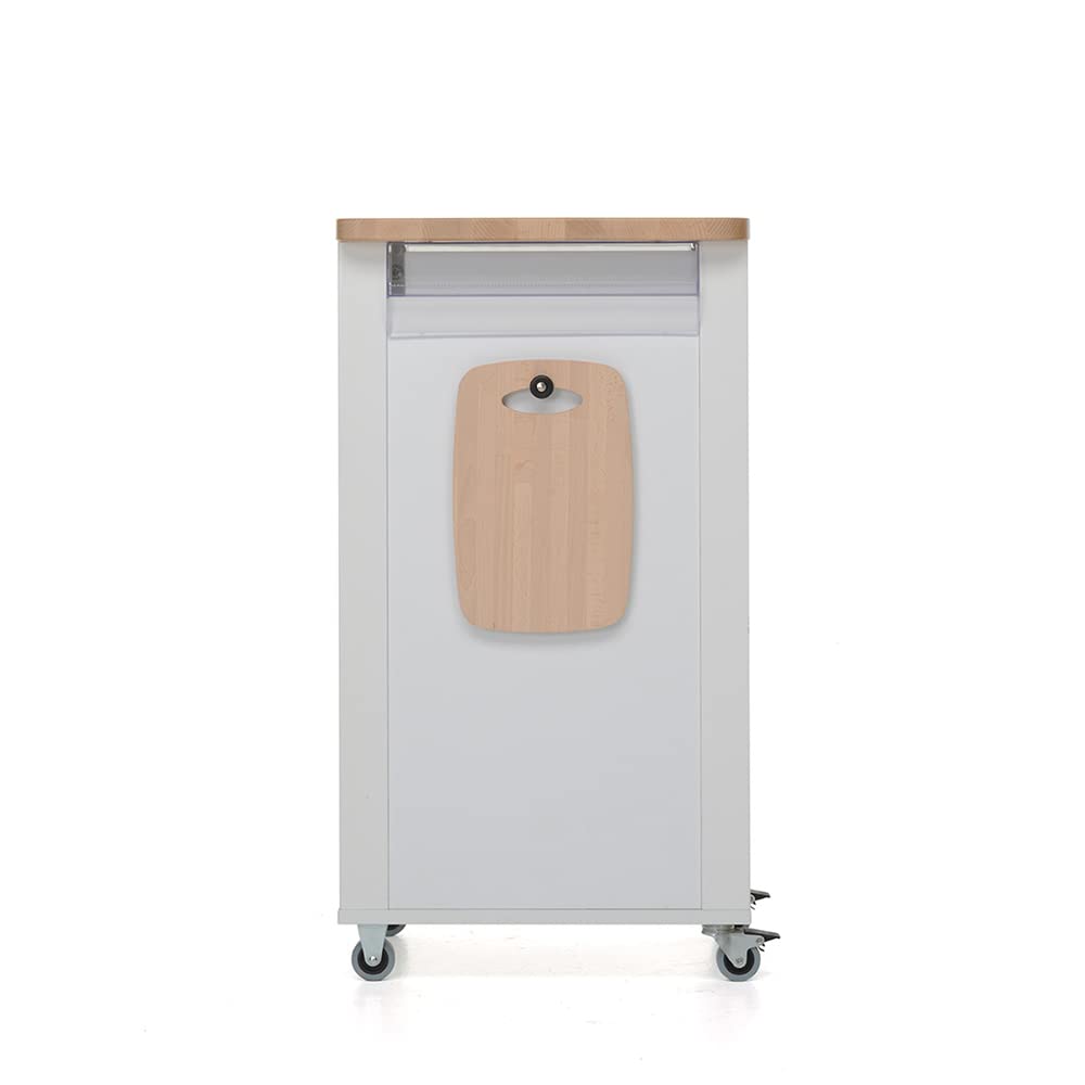 Foppapedretti Bistrot Carrello Cucina, Bianco naturale