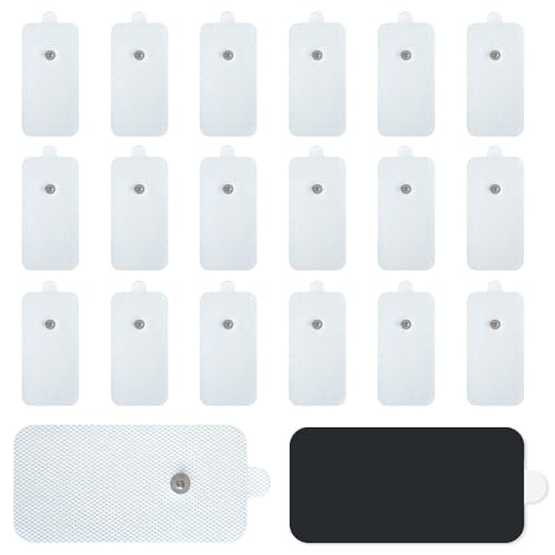 Image of 20 Pack Large TENS Unit Electrodes Pads, Upgraded Self-Adhesive Latex-Free Non-Irritating TENS Electrode Patches with Standard 3.5mm Snap-on Connector, Compatible with Belifu, Brilnurse TENS