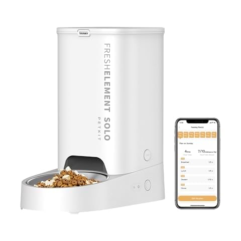 PETKIT Automatic Cat Feeder, 2.4G WiFi Automatic Pet Feeder for Cats and Small Dogs Food Dispenser, Up to 10 Meals Per Day, Schedule Feeding/App Control, 3L Capacity Cover