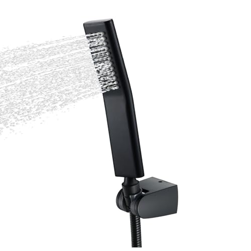 Pomme de douche avec tuyau inox 1,5m et support mural complet