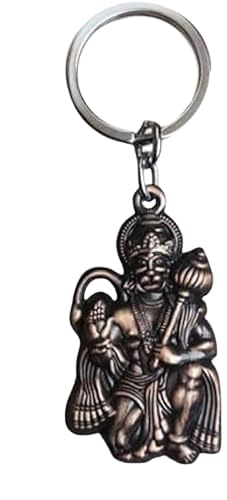 Porte-clés Hanuman Ji en bronze et métal coloré, une idée cadeau spirituel