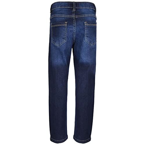A2Z Kids Boys Relaxed Straight Fit Boot Cut Dark Blue Ripped Jeans Stretchy Comfort - Jeans JN64 Dark Blue._133