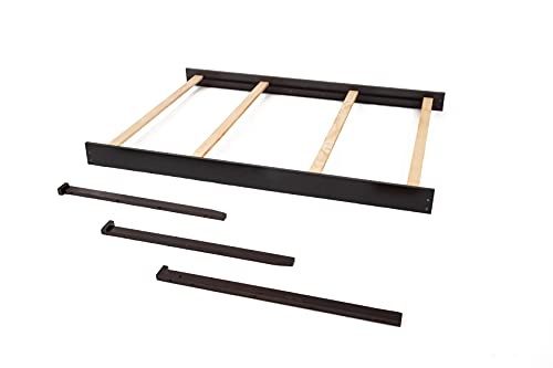 Image of Full-Size Conversion Kit Bed Rails for Sorelle Crib & Changer Combos - Solid Wood Rail - Toddler & Adult Rail for Full-Size Beds - Nursery & Baby Furniture (Espresso - Brittany Crib & Changer)