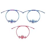 SAVITO Matching Friendship Bracelets 3Pcs BFF Best Friend Couple Korean Knot Bracelet Toys merch Rumi Accessories Valentine's Day Gift for Women Couples