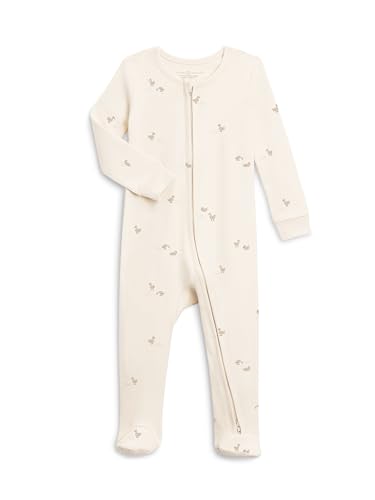 Image of Colored Organics Baby Zip-Up Footed Sleeper with 2-Way Zipper - Organic Cotton Pajamas
