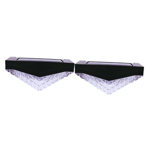 Abaodam 2 Piezas Luz solar del paisaje luces solares al aire luces de patio con energía solar luces al aire para el patio luces exteriores solares baterías NiMH Negro