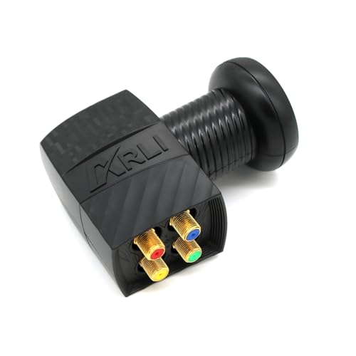 60 cm HD Sat Anlage Quad LNB + 15 m Koaxialkabel 135 dB + Satfinder + 4 F-Stecker Digital 4...