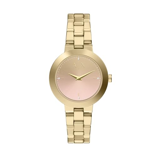 Montre pour femme Armani Exchange AX5182 dorée, l'accessoire idéal de vos soirées chic
