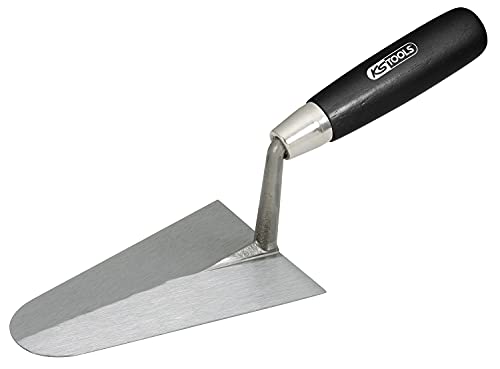 KS Tools 144.0112 Truelle italienne ronde lame acier manche bois 180 mm