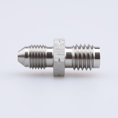 Image of AC PERFORMANCE 3AN Male to M10x1.25 Inverted Flare Brake Fitting SS | Brake master cylinder adapter, stainless steel