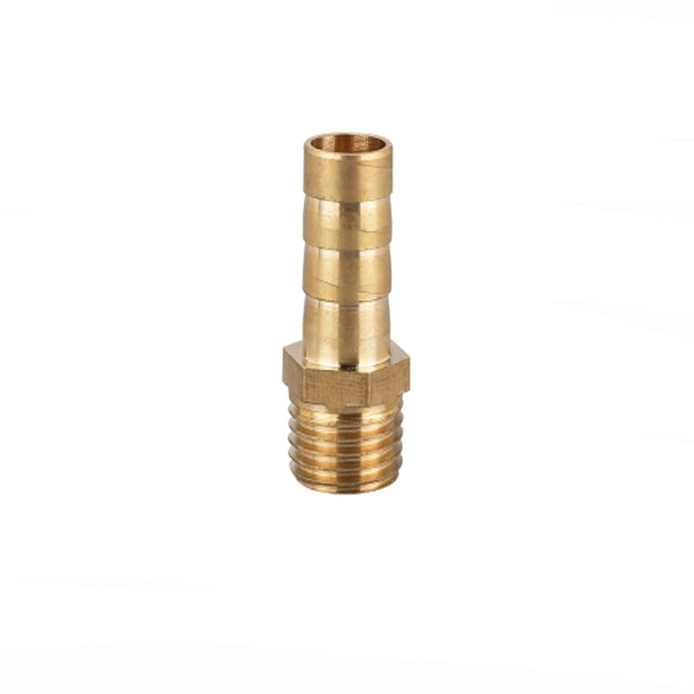1/4″ Messing Rohrverschraubung Mit Schlauchwiderhaken – BSP Stecker, Metrisch