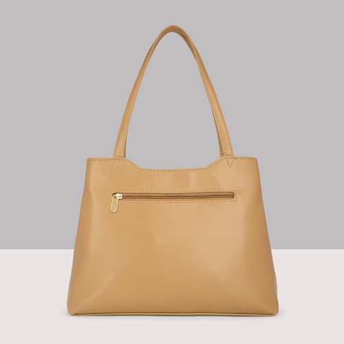 Image of Caprese Kai Tote Large Shoulder Bag for Women | Solid Pattern | Faux Leather | Zipper Closure | Spacious Office & Travel Tote | Stylish Work Bag | Elegant Handbag for Daily Use