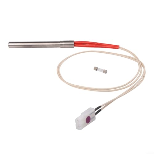 Elemento de varilla de calefacción Piezas de acero inoxidable 310S para parrillas de pellets de madera, repuesto de varilla de encendido 120 V 200 W 9,5 x 110 mm con fusible
