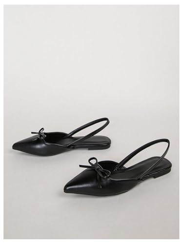 Image of Verdusa Women's Bow Pointed Toe Flat Shoes Slingback Flats Dress Shoes