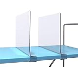 SimbaLux Acrylic Shelf Divider Clear Closet Organizer Storage Separator (Set of 2) Fits 3/4