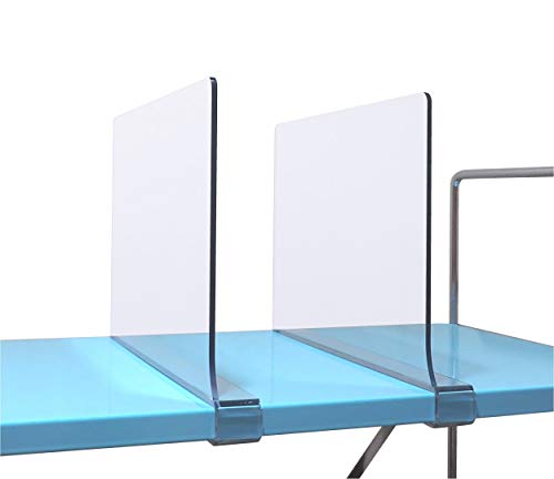 SimbaLux Acrylic Shelf Divider Clear Closet Organizer Storage Separator (Set of 2) Fits 3/4