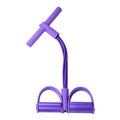 4 Tubos Pierna Ejercitador Pedal,Cuerda Tensión Multifuncional,Fitness Foot Pedal Pull Ropes,Sit-Up Culturismo Expansor,Banda Resistencia Pedal,para Entrenamiento Abdominales,Caderas,Piernas,Kiuiom