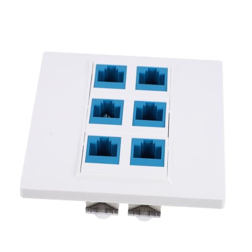 Panel de puertos de cable de red Ethernet Cat6 compatible con Cat5 y Cat7 KOMBIUDA 2