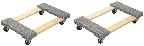 TruePower Hardwood Carpet End Furniture Dolly/Mover's Dolly 3" Casters 1000 lb. Capacity 2 Piece Set