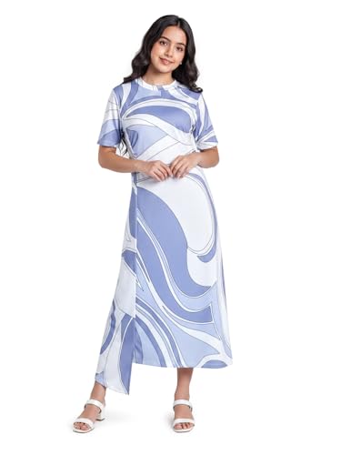 Image of HELLCAT Purple Dress for Girls for 11-16 Years | Stylish Long Dress for Girls Dress for Girls