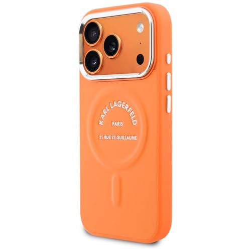 Coque Karl Lagerfeld iPhone 17 Pro orange compatible MagSafe RSG - 2