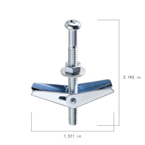 Wensilon LHJ07 30 Pcs) 1/8 Inch Heavy Duty Drywall Anchors And Screws,Toggle Bolts And Wing Nuts Set thumb #1