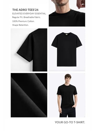 Image of ADRO Printed Tshirt for Men | Cotton Printed T-Shirt | Regular Fit Casual Mens T-Shirts | Premium Summer Tshirts