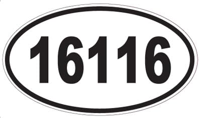 US Decal, Inc. Number 16116 Oval Sticker
