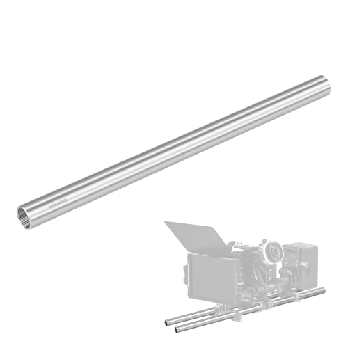NEEWER 19mm Rod Asta di Supporto in Acciaio Inossidabile Resistente da 12”/300mm per Videocamera Cinematografica Professionale, Camcorder, Cinepresa, SR011