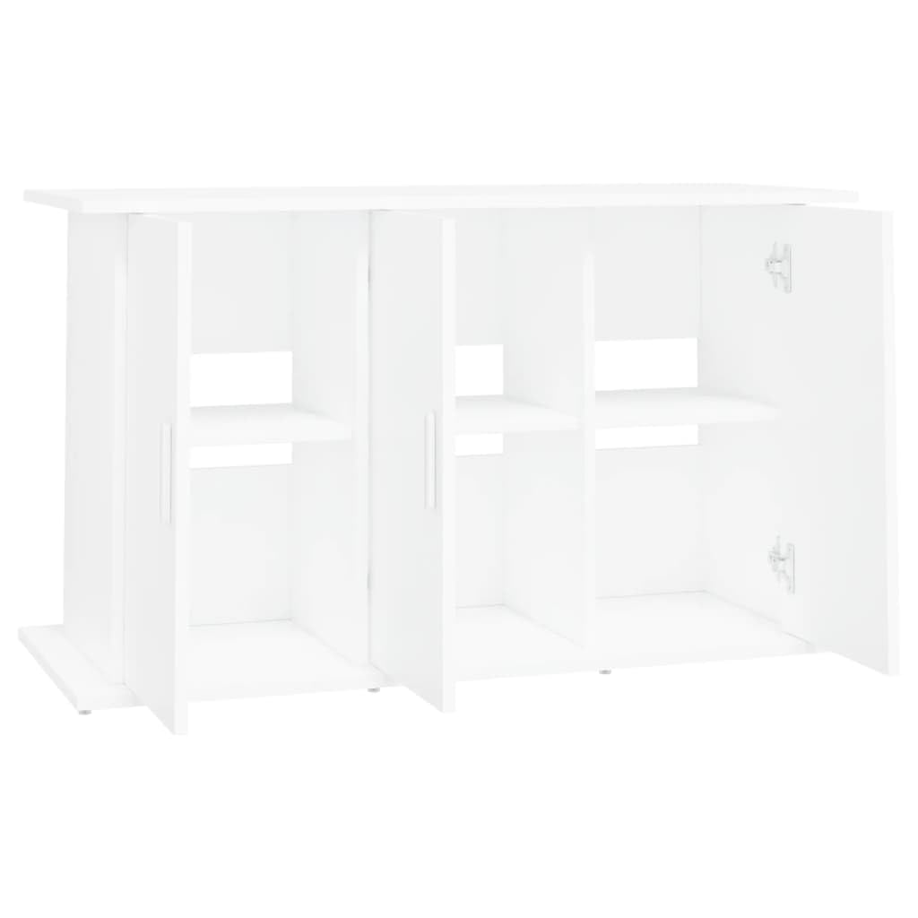 Soporte para acuario, material de madera blanca, 101 x 41 x 58 cm, con espacio de almacenamiento y puertas, armario inferior estable para accesorios de acuario, estantería y muebles para salón