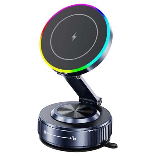 Cargador de soporte magnético para coche de 15W y soporte de salpicadero 360