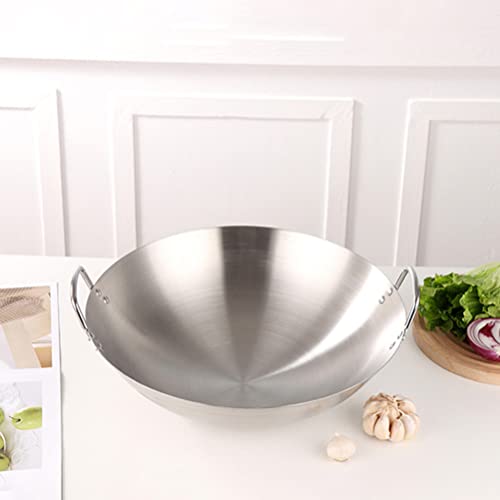 Wok de acero inoxidable con doble asa 26cm miniatura 4