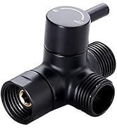 Little World Shower Arm Diverter Valve - 3 Way Shower Diverter Valve, G1/2 Solid Brass Shower Hea...