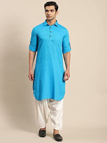 Image of Rajubhai Hargovindas Men's Festive Cotton Pathani Kurta