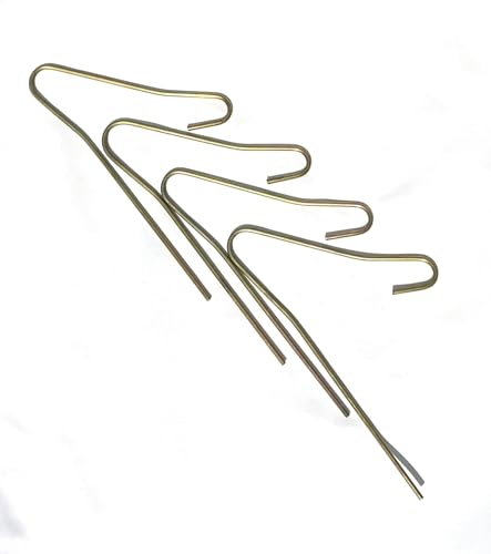 Backpacker Guy Line Anchor Estaca de Acero de Resorte Resistente a la Corrosión para Tiendas y Cubiertas de Lluvia (Paquete de 4)