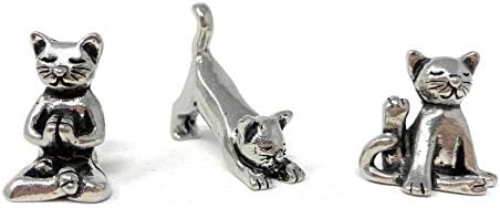 Gatto Yoga In Pietra Artificiale Veronese – Statuetta Dipinta A Mano, Posa Dell'albero, 15 Cm - 4
